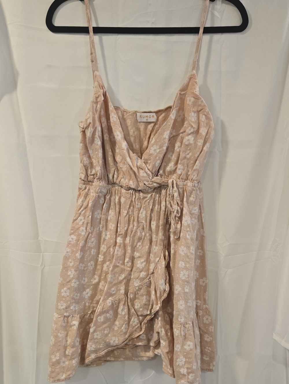 Rumor Floral Print Mini Wrap Dress